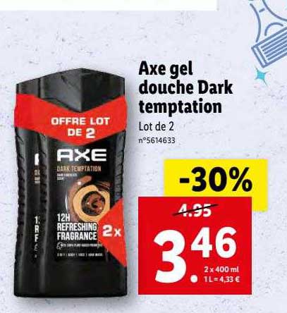 gel douche dark temptation axe