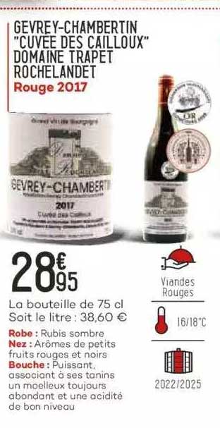 gevrey-chambertin "cuvée des cailloux" domaine trapet rochelandet