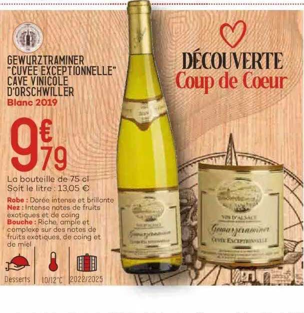 gewurztraminer "cuvée exceptionnelle" d'orschwiller blanc 2019