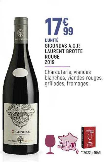 gigondas a.o.p. laurent brotte rouge 2019