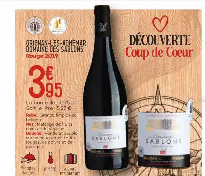 grignan-les-adhémar domaine des sablons rouge 2019