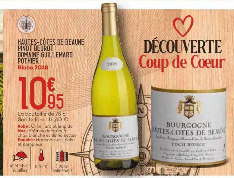 hautes-côtes de beaune pinot beurot domaine guillemard pothier blanc 2018