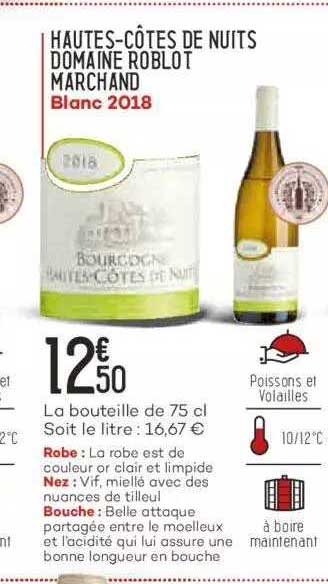 hautes-côtes de nuits domaine roblot marchand blanc 2018