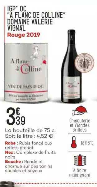 igp oc "à flanc de colline" domaine valérie vignal rogue 2019