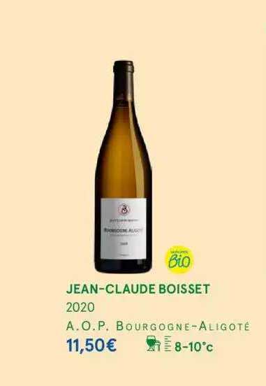 jean-claude boisset 2020 a.o.p. bourgogne-aligoté