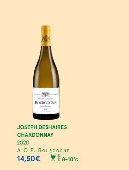 joseph deshaires chardonnay 2020 a.o.p. bourgogne