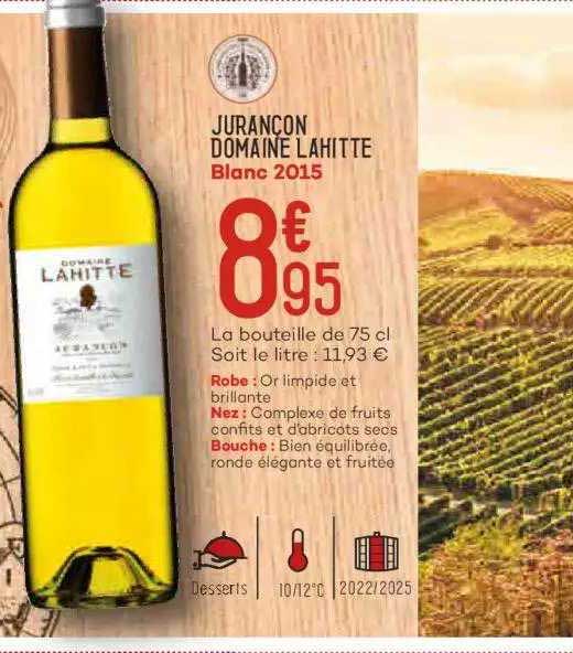 Jurancon Domaine Lahitte Blanc 2015