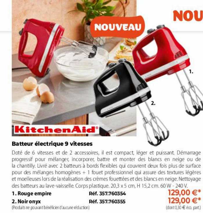 Kitchenaid Batteur électrique 9 Vitesses