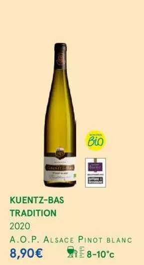 kuentz-bas tradition 2020 a.o.p. alsace pinot blanc