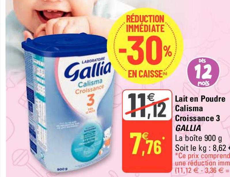 Lait En Poudre Calisma Croissance 3 Gallia