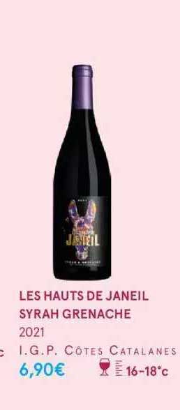 les hauts de janeil syrah grenache 2021 i.g.p. côtes catalanes