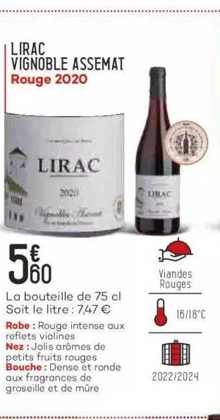 lirac vignoble assemat rouge 2020