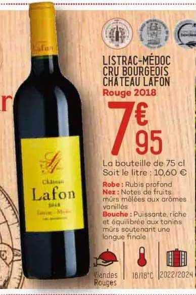 listrac-médoc cru bourgeois château lafon rouge 2018