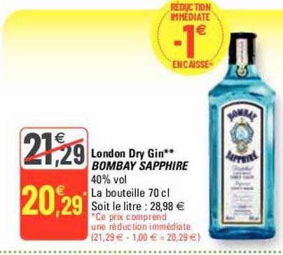 London Dry Gin Bombay Sapphire