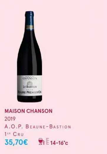 maison chanson 2019 a.o.p. beaune-bastion 1er cru