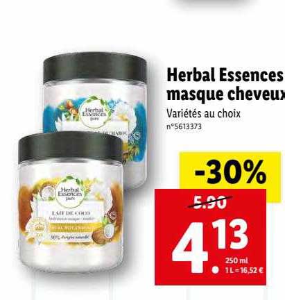 masque cheveux herbal essences