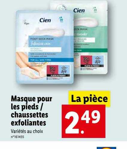 Masque Pour Les Pieds-chaussettes Exfoliantes Cien