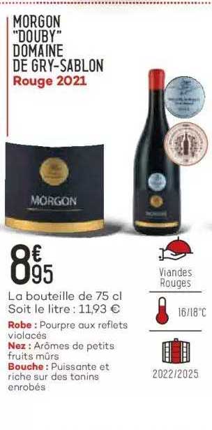 Morgon "douby" Domaine De Gry-sablon Rouge 2021