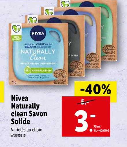 naturally clean savon solide nivea