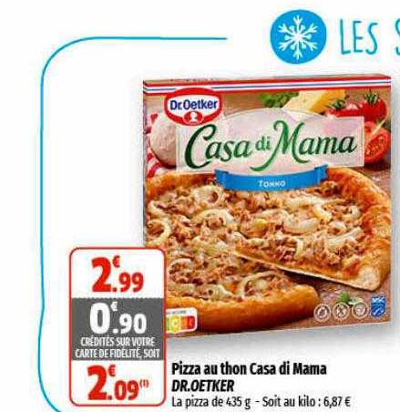 pizza au thon casa di mama dr. oetker
