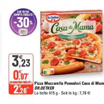 pizza mozzarella pomodori casa di mama dr. oetker