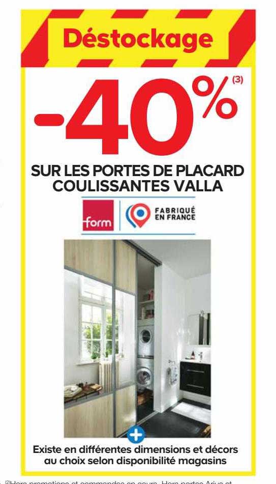 portes de placard coulissantes valla