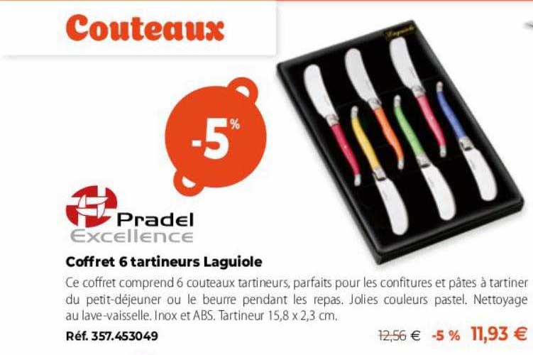 Pradel Excellence Coffret 6 Tartineurs Laguiole