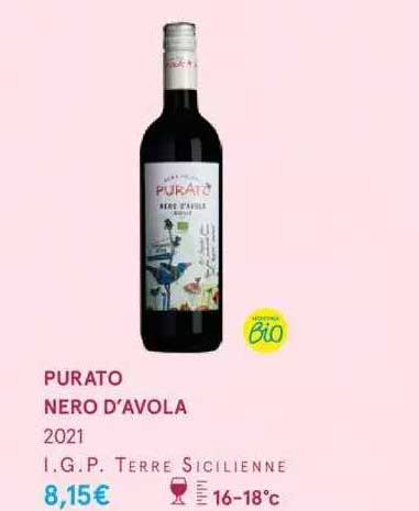 purato nero d'avola 2021 i.g.p. terre sicilienne