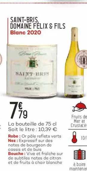 saint-bris domaine félix & fils blanc 2020