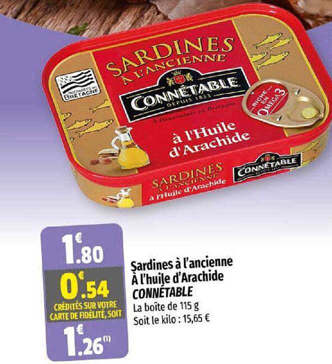 Sardines à L'ancienne à L'huile D'arachide Connétable