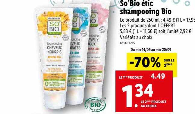 Shampooing Bio So'bio étic