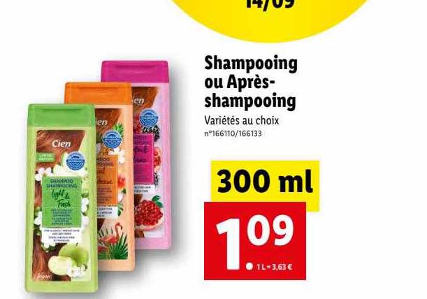 shampooing ou après-shampooing cien