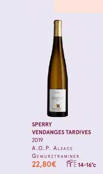 sperry vendanges tardives 2019 a.o.p. alsace gewurztraminer