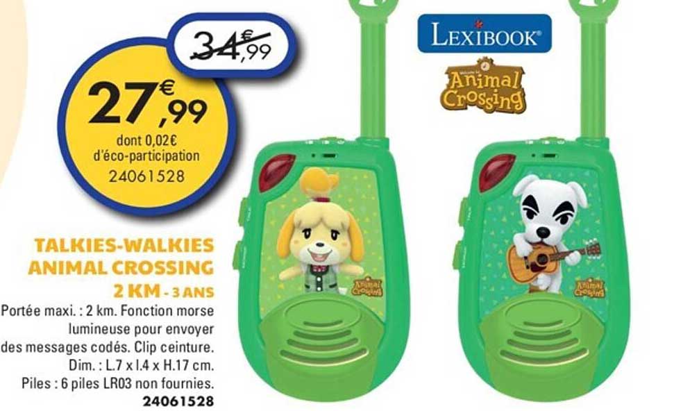 talkies-walkies animal crossing 2 km - 3 ans