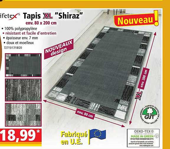 Tapis Xl "shiraz" Lifetex