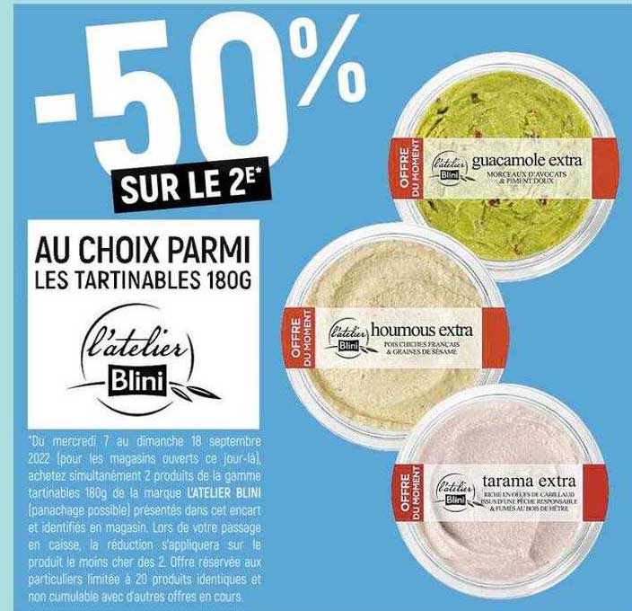 tartinables 180 g l'atelier blini