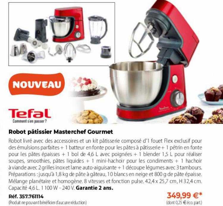 tefal robot pâtissier masterchef gourmet