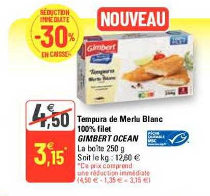 tempura de merlu blanc 100% filet gimbert ocean