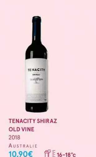 tenacity shiraz old vine 2018 australie