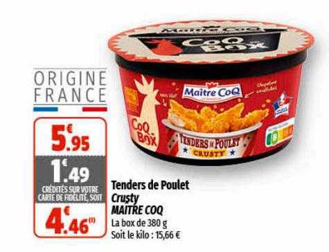 tenders de poulet crusty maître coq