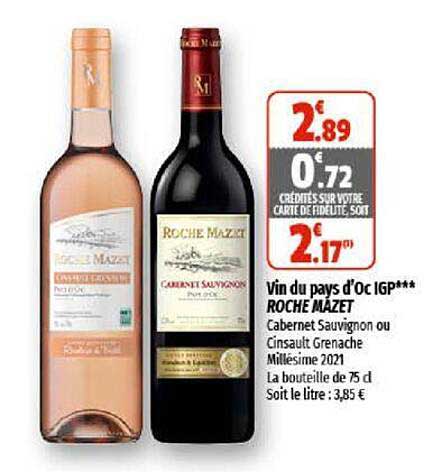 vin du pays d'oc igp roche mazet