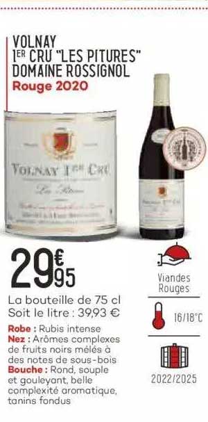 volnay 1er cru "les pitures" domaine rossignol