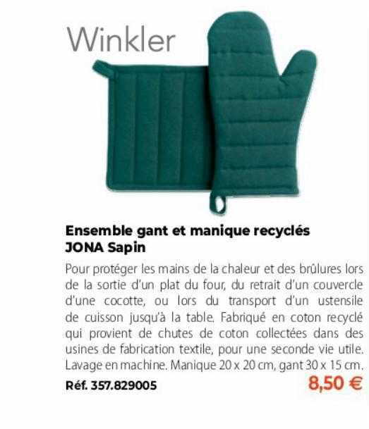 winkler ensemble gant et manique recyclés jona sapin