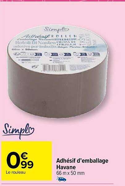 adhésif d'emballage havane