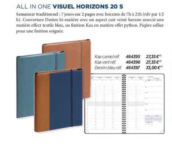 agenda hebdomadaire allin1 visuel horizons 20 s
