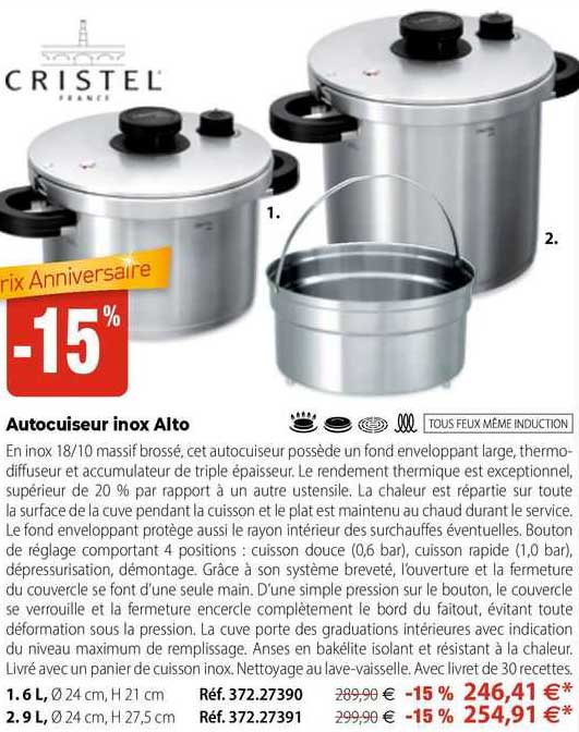 autocuiseur inox alto cristel