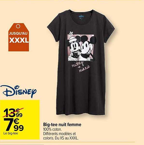 big-tee nuit femme disney