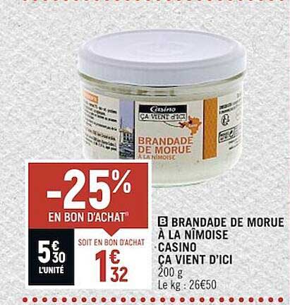 brandade de morue à la nîmoise casino ça vient d'ici