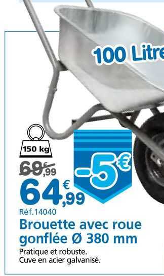 brouette avec roue gonflée