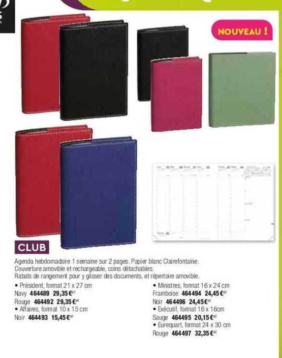 Club Agenda Hebdomadaire